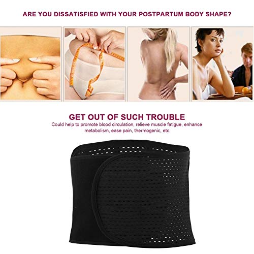 Postparto Belly Band Adelgazante Mujeres Belly Belt Elástico Maternidad Soporte Postparto Cintura Wrap para mujeres Body Shaper Control de abdomen Entrenador de cintura(Negro)