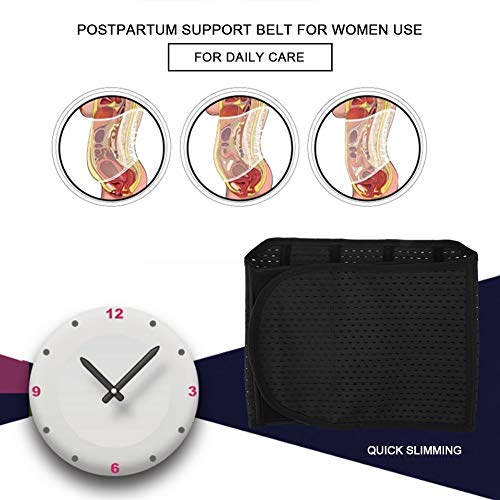 Postparto Belly Band Adelgazante Mujeres Belly Belt Elástico Maternidad Soporte Postparto Cintura Wrap para mujeres Body Shaper Control de abdomen Entrenador de cintura(Negro)