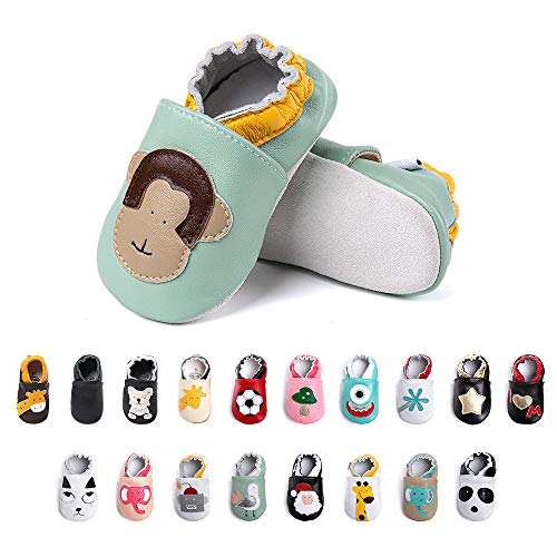 Primeros Pasos Bebe Niña Niños Zapatos Zapatillas de Estar por Casa Pantuflas Calzado Botitas y Patucos Infantiles Piel Sintético Casual Antideslizante-2 HZ 6-12 Meses