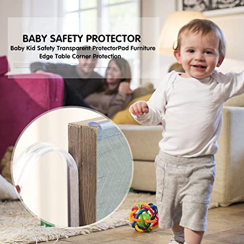 Protector Borde, Protectores para Esquinas y Bordes, Protector de Borde Transparente, Tira de Protección de Silicona, Anticolisión Tira para Seguridad Bebés y niños, Suave Protectores para Bordes