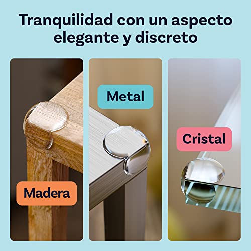 Protector de Esquinas para Bebé - Protección Contra Impactos para Bebés y Niños - Fuerte Adhesión - Protectores de Esquinas Transparente para Muebles (12 Unidades)