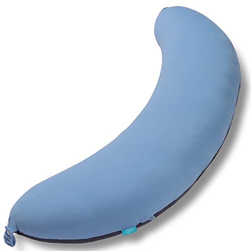 Relaxally Cojin Lactancia, Almohada Embarazada Maternidad, Nido Bebe, Areductor Cuna, Almohada Cuerpo Entero para Dormir de Lado, Regalo Mamas Embarazadas, Relleno Poliéster, Fundas Algodón Extraíble