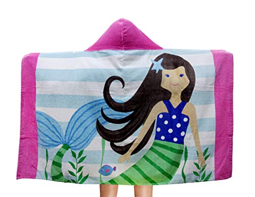 Repuhand Niños 100% algodón Playa Toalla con Capucha Albornoz Infantil Poncho Toalla con Capucha para niño niña Nadar Beach Holiday