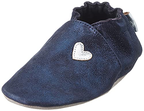 Robeez Mini Love, Patucos Unisex niños, Azul Marino Metal, 22 EU