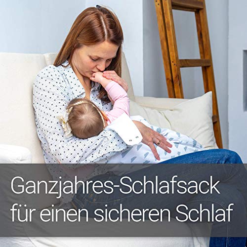 Saco de dormir y pelele del proveedor de clínica n.º 1, para edades de 0 a 12 meses, certificado Öko-Tex 100, seguro y sostenible, antialérgico y cómodo, animales marinos, tamaño: 62/68