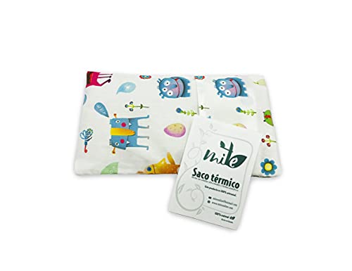 Saco térmico anticólicos/bebés (23cm x 14cm) con funda lavable para calor/frio (Monstruos)