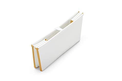 STOKKE® Flexi Bath® - Bañera de bebé plegable para ducha │ Piscina portátil con base antideslizante para niños de 0 a 4 años - Color: White Yellow