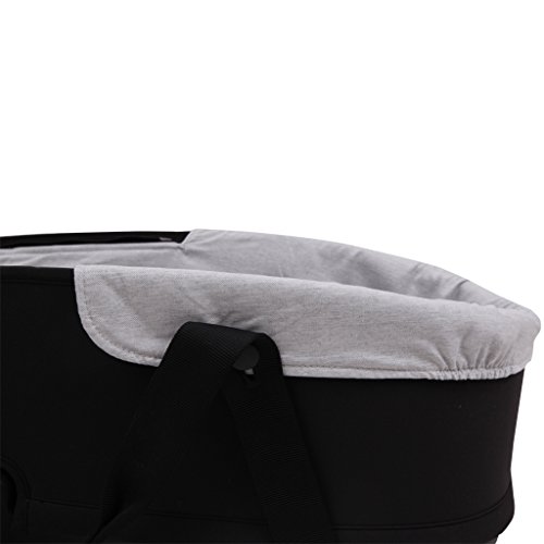 Tititnins® - Funda Capazo Velcro para Bugaboo Bee 6 - Bee 5 - Bee 3 GRIS MELANGE - Acolchado Transpirable- (100% Algodón)