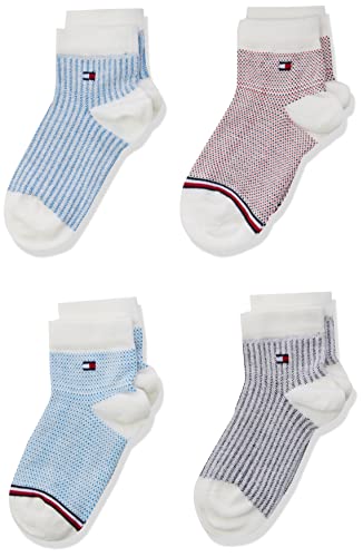 Tommy Hilfiger unisex-baby Birdeye 4 Pack Classic Sock, tommy original/blue, 19-22 (4er Pack)