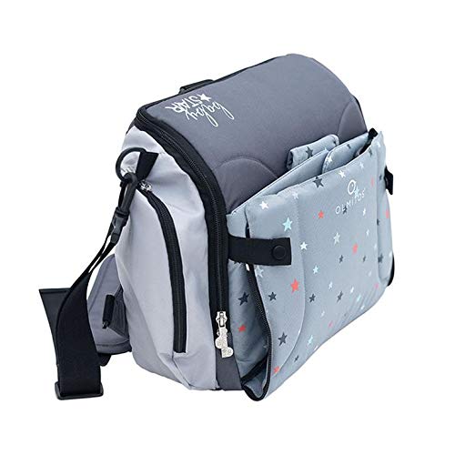 Trona De Viaje Portátil de bebé con Compartimento Ideal para Salir de Viaje (Babys gris)