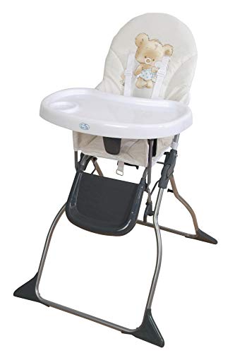 Trona para bebe plegable,bandeja extraible,modelo osito beig, silla bebé.DE REGALO BIBERON