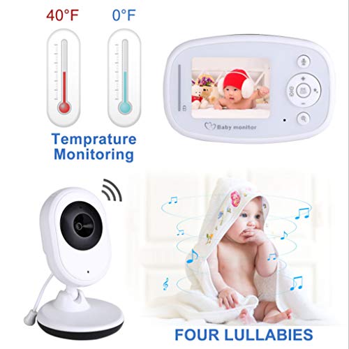 TSAR003 Baby Monitor con Cámara Baby Monitor, Cámara Web para Bebés, Visión Nocturna Inteligente, VOX Auto Wake-up Y Canciones De Cuna para Bebés/Ancianos/Mascotas