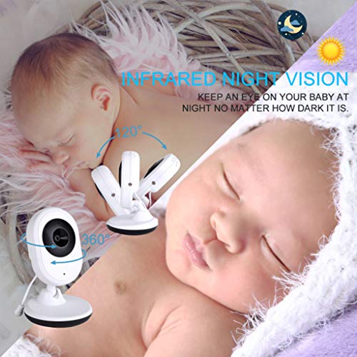 TSAR003 Baby Monitor con Cámara Baby Monitor, Cámara Web para Bebés, Visión Nocturna Inteligente, VOX Auto Wake-up Y Canciones De Cuna para Bebés/Ancianos/Mascotas