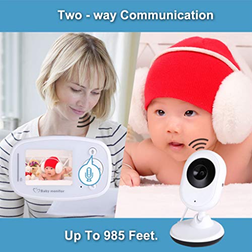 TSAR003 Baby Monitor con Cámara Baby Monitor, Cámara Web para Bebés, Visión Nocturna Inteligente, VOX Auto Wake-up Y Canciones De Cuna para Bebés/Ancianos/Mascotas