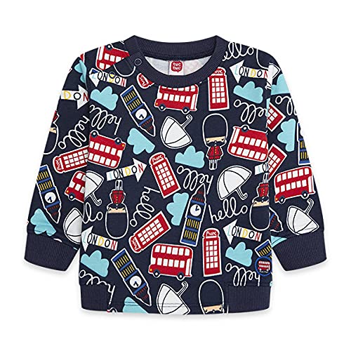 Tuc Tuc Sudadera Felpa Cerrada SIN Capucha NIÑO Azul Hello London FW21, 18M para Bebés