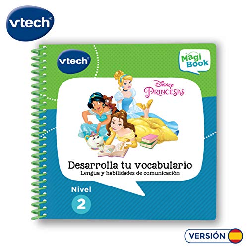 VTech - Libro para Magibook Princesas Disney, Desarrollo del Vocabulario y Habilidades de comunicación con más de 40 Actividades y Cientos de interacciones, Nivel 2, 3-6 años (3480-481822)