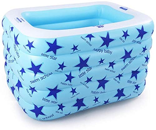 WOHAO Piscina Infantil Bañera Inflable, Engrosamiento de Aislamiento inflado bebé niño Piscina del bebé Juego de la Piscina bañera (Color: Azul) (Color : Blue)