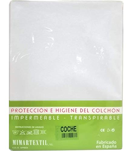 ! X 2 UNIDADES! Protector impermeable y transpirable para colchón MINICUNA 50 X 80 cm 100% ALGODÓN SIN TRATAMIENTO QUÍMICO (2 UNIDADES PUNTO LISO, 50 X 80 cm)