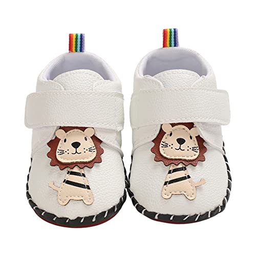 Zapatos Bebe Niña Niño, Zapatillas Bebe Primeros Pasos Animal de Dibujos Lindo Zapato de Cuero PU Zapatos de Casa Diarios Ligero Antideslizante Zapatos Recien Nacido 12-18M