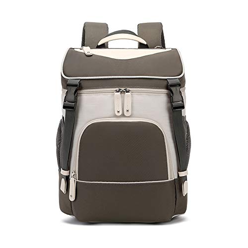 ZPTAT Mochilas para Pañales para Bebé Mamá Cambiador Pañaleras para Bebes Pañales y Biberones Termica Impermeable de Multifuncional Mochilas de Viaj con Ganchos Carrito Bebé,Gris