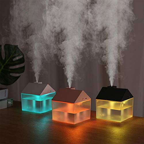 1 humidificador USB para casa pequeña, 250 ml, humidificador de vapor frío con humidificador de tanque de agua, se puede utilizar en el dormitorio, cuarto de bebé, sala de estar rosa