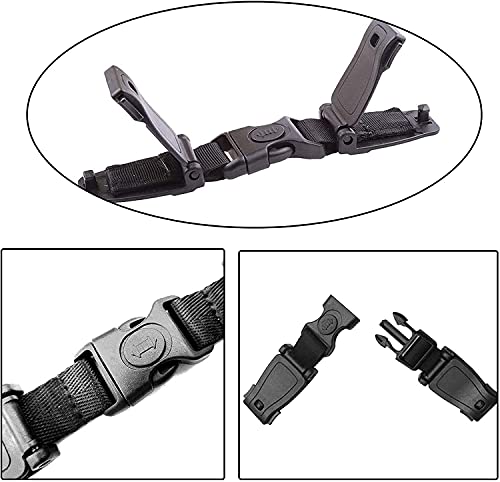 2 Piezas Clip Cinturon Silla Bebe,Asiento De Automóvil Anti Escape Arnés Clip para El Pecho No Se Requiere Roscar Ayuda A Evitar Que Los Niños Se Quiten Los Brazos De Las Correas - Negro