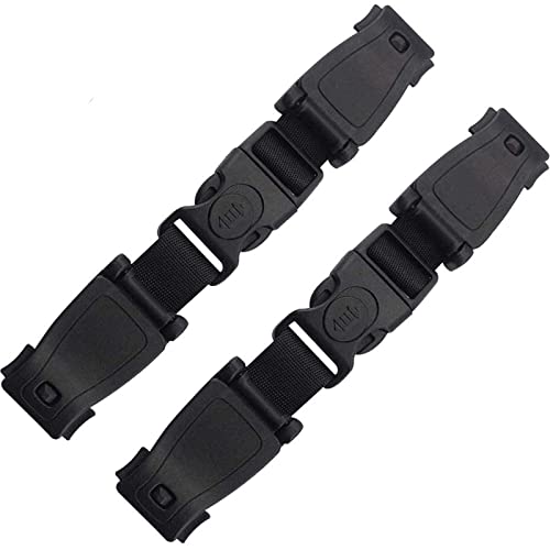 2 Piezas Clip Cinturon Silla Bebe,Asiento De Automóvil Anti Escape Arnés Clip para El Pecho No Se Requiere Roscar Ayuda A Evitar Que Los Niños Se Quiten Los Brazos De Las Correas - Negro