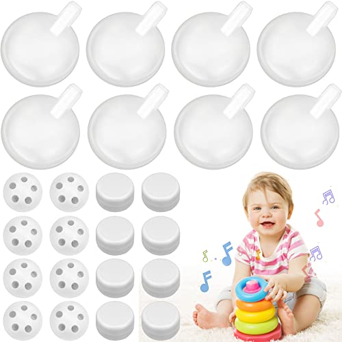 24Pcs Chirriadores para Juguetes Sonajeros para Bebes Bolas Cajas Cajitas Sonajeros Cascabeles para Muñeca Juguete Mascotas Ganchillo DIY 35 mm 24 mm 12 * 22 mm