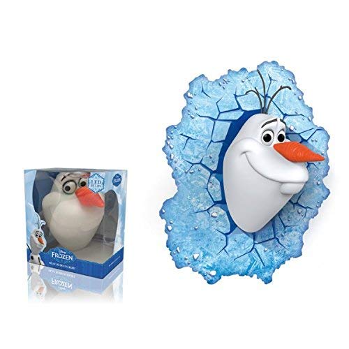 3d Deco Light Fx Philips Disney Frozen Olaf Led Bedroom Wall Night Light With Crack Sticker con Adesivi SHIPPED FROM ITALY