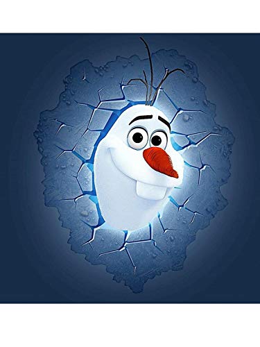 3d Deco Light Fx Philips Disney Frozen Olaf Led Bedroom Wall Night Light With Crack Sticker con Adesivi SHIPPED FROM ITALY