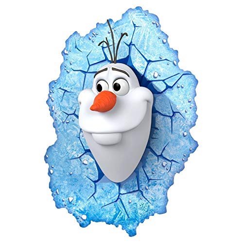 3d Deco Light Fx Philips Disney Frozen Olaf Led Bedroom Wall Night Light With Crack Sticker con Adesivi SHIPPED FROM ITALY