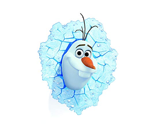 3d Deco Light Fx Philips Disney Frozen Olaf Led Bedroom Wall Night Light With Crack Sticker con Adesivi SHIPPED FROM ITALY