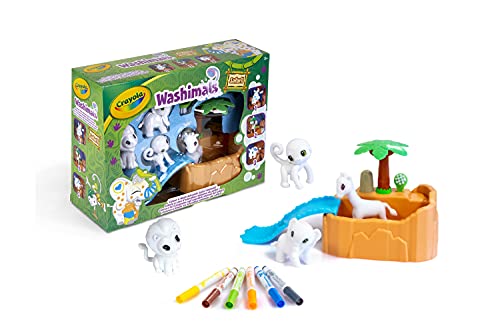 74-7328 Oasis-Piscina con Cuatro Cachorros Crayola- para Colorear y darles un Buen baño a los Cachorros, Ideal para Juego y Regalo, Desde 3 años