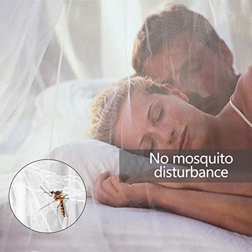 AIMTOP Mosquitera Cama, Mosquitera Cama Matrimonio, Mosquitera Viaje, Mosquiteras para Camas Fácil de Instalación, Dosel para Cama para Cama Individual, Cama Matrimonial, Hamaca y Cuna