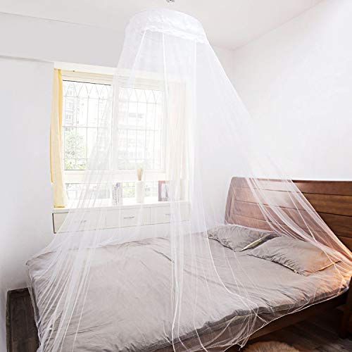 AIMTOP Mosquitera Cama, Mosquitera Cama Matrimonio, Mosquitera Viaje, Mosquiteras para Camas Fácil de Instalación, Dosel para Cama para Cama Individual, Cama Matrimonial, Hamaca y Cuna