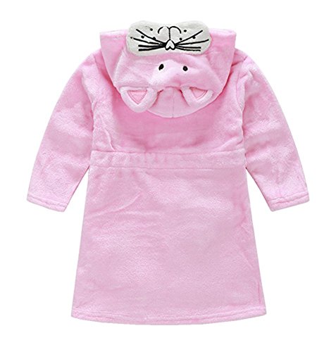 Albornoz Niña Camisones Disfraz de Peluche Animales Ropa De Dormir con Capucha Baño Costume Halloween Carnaval Pijamas Batas para bebé Chicas Chicos niños