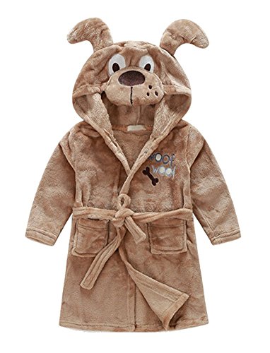 Albornoz Niña Camisones Disfraz de Peluche Animales Ropa De Dormir con Capucha Baño Costume Halloween Carnaval Pijamas Batas para bebé Chicas Chicos niños