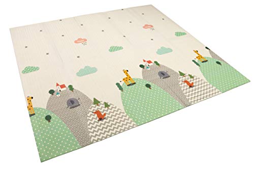 Alfombra infantil plegable Suelo para bebes acolchado resistente 2 caras 180 cm x 200 cm (Modelo 1)