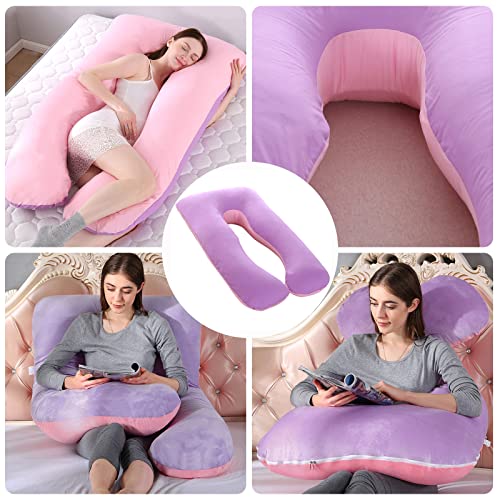 Almohada de Embarazo, Almohada Extragrande para Adultos, Almohada Corporal para Maternidad y Sleep Confort, Almohada en Forma de u , con Funda extraíble y Lavable