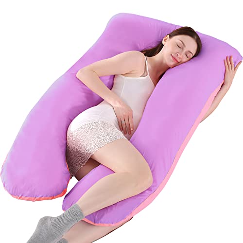 Almohada de Embarazo, Almohada Extragrande para Adultos, Almohada Corporal para Maternidad y Sleep Confort, Almohada en Forma de u , con Funda extraíble y Lavable