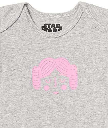 Amazon Essentials Baby Disney Star Wars Marvel Short-Sleeve Bodysuits Body, Paquete de 6 Tiny Rebel, 18 Meses, Pack de 6