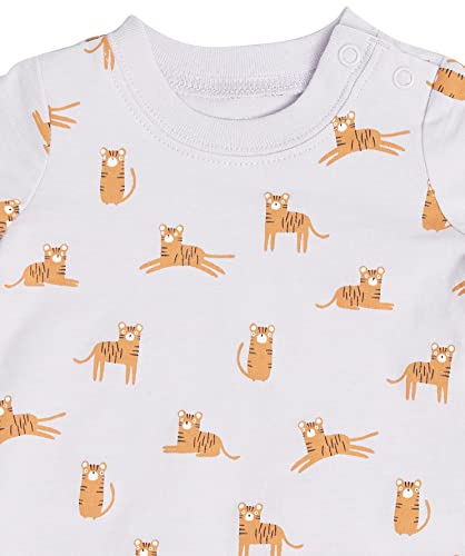 Amazon Essentials Baby Short Sleeve Tees Disfraces para bebés y niños pequeños, Lila, Gato, 6 Meses