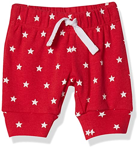 Amazon Essentials – Pantalones con cintura elástica para niño (4 unidades), Azul/Rojo/Blanco, US 3-6M (EU 62-68)