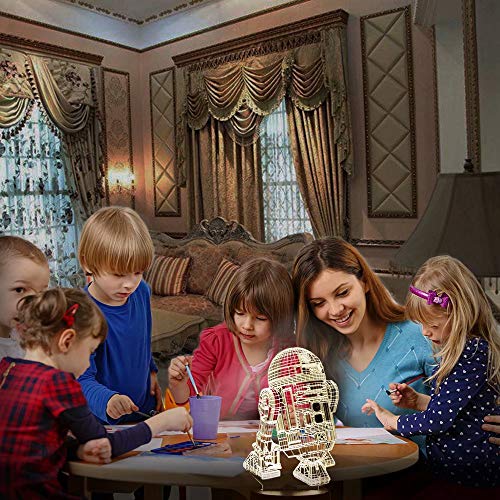 ANVRIL ELF 3D LED Star Wars Night Light, 3D Illusion Lamp Three Pattern and 16 Color Change Decor Lamp with Remote- Best Gifts for Kids and Star Wars Fans