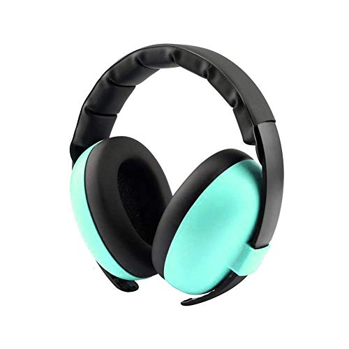 Auriculares con cancelación de ruido para niños, con reducción de ruido, para niños y niñas de 0 a 3 años, color verde