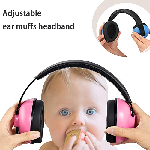 Auriculares para niños con cancelación de ruido y protección auditiva ajustable, orejeras de seguridad, reducción de ruido para 0-3 niños, azul, Talla única