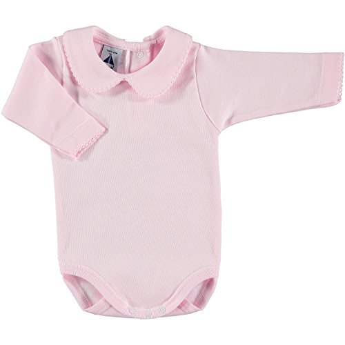 BABIDU Body Cuello Algodon, Rosa, 3 Meses Bebe-Unisex