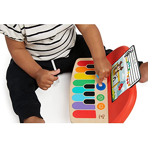 Baby Einstein 12577 - Baby Einstein Hape, Cal's First Melodies Magic Touch Piano, Juguete Musical de Madera con 3 Partituras, 6 Melodías, a Partir de 6 Meses, unisex