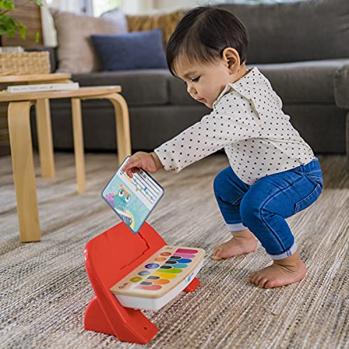 Baby Einstein 12577 - Baby Einstein Hape, Cal's First Melodies Magic Touch Piano, Juguete Musical de Madera con 3 Partituras, 6 Melodías, a Partir de 6 Meses, unisex