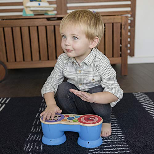 Baby Einstein, Hape Tambor musical, Juguete de madera Magic Touch Upbeat Tunes, a partir de 6 meses